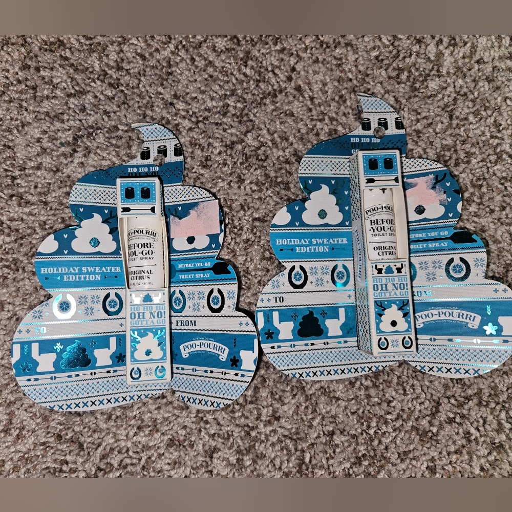 Set of 2 Poo-pourri NEW, .34 FL oz, pocket size, stocking stuffer. gag gift
